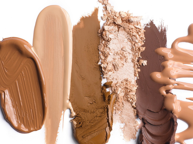 swatches of makeup