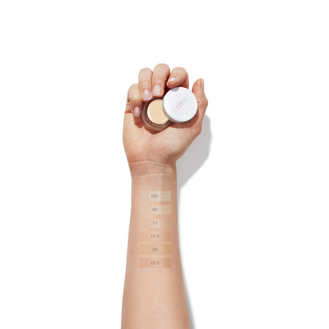 RMS "Un" Cover-up Concealer arm swatches of shades 000 to 22.5 